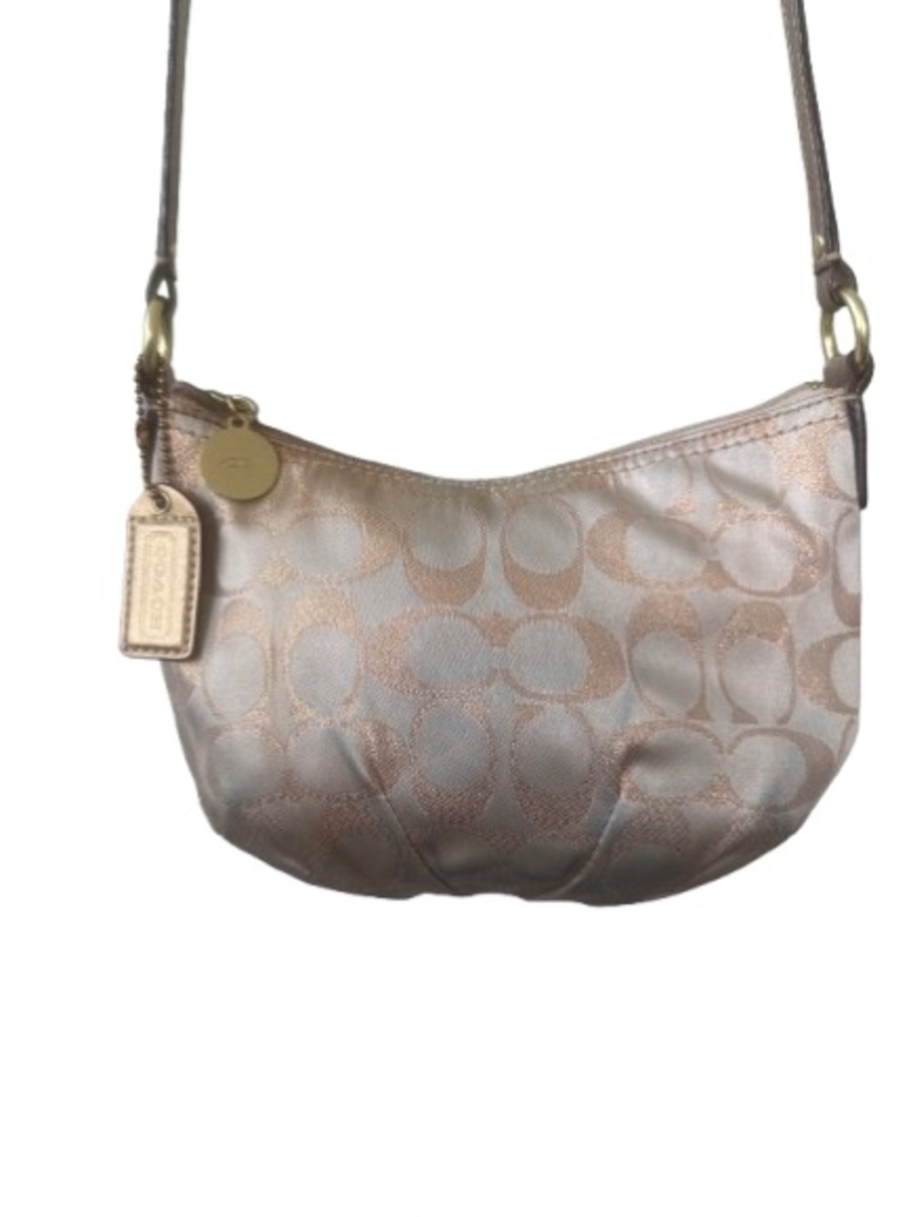 ✨Coach Tan Signature Canvas Bag with Gold Coach Engraved Hardware & Hangtag✨ - Picture 3 of 9